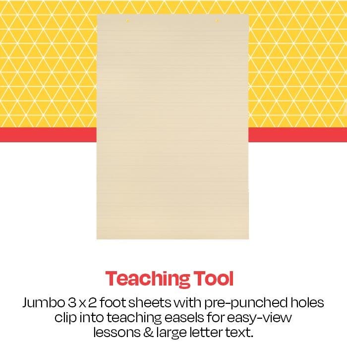 School Smart Manila Tag Ruled Chart Paper, Jumbo, 36 x 24